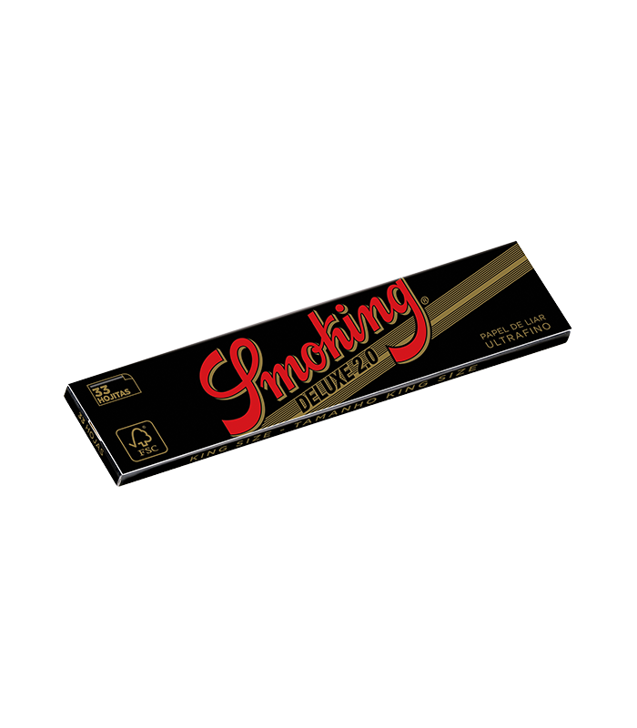 SMOKING KING SIZE DELUXE LUXURY ROLLING PAPER KIT - 33 SHEETS & 33