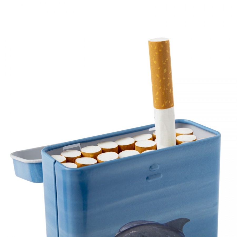 Pitillera para 20 cigarrillos - Piel/Jeans - DL-12 - Champ