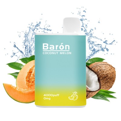 BARON-Pod Desechable Sin Nicotina, 4000 puff, 0mg Coco Melon x1