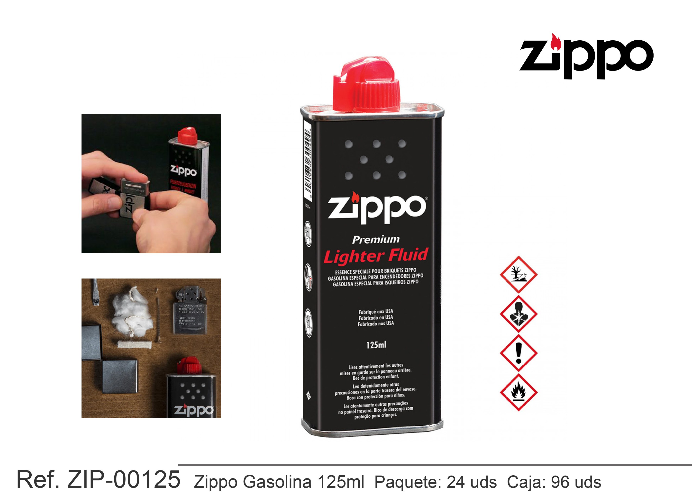 Zippo,gasolina 125ml SG,00125,1x24 