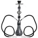 6-1p-Cachimba 2 mangueras 55cm  Negro