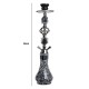 6-1p-Cachimba 2 mangueras 55cm  Negro