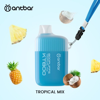 Antbar Vape Desechable 800 Caladas Con Nicotina 20mg Tropical Mix 1X10Pcs