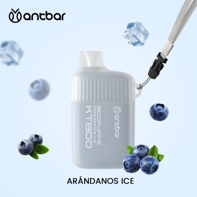 Antbar Vape Desechable 800 Caladas Con Nicotina 20mg Ice Arándanos 1X10Pcs