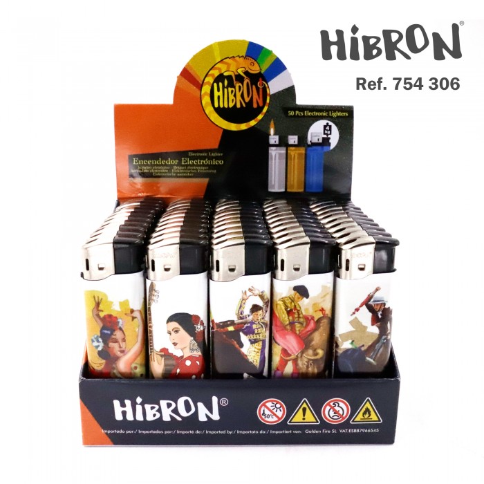 Hibron Encendedor electronico recargable, 1x50 pcs 754306