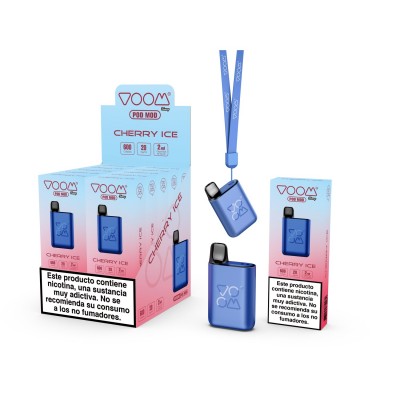 300-10p-VOOM Kit Recargable Cherry lce 20mg/ml vape 600 puffs