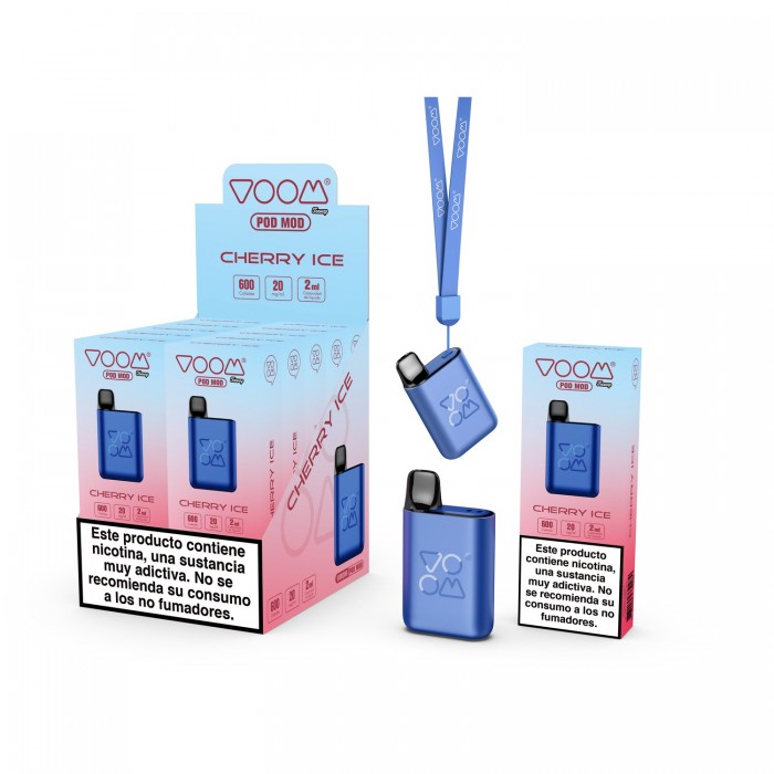 300-10p-VOOM Kit Recargable Apple lce 20mg/ml vape 600 puffs