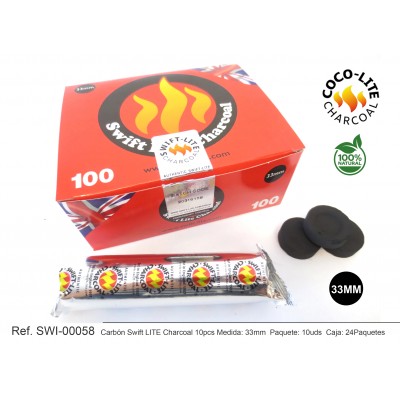 Carbón Swift Lite Charcoal 10x10p 33mm