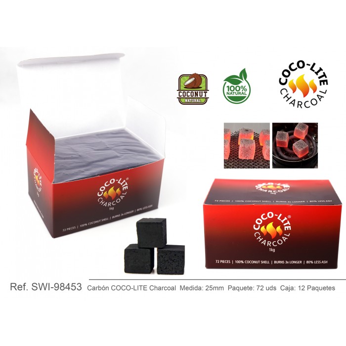 Carbón COCO-LITE Charcoal 1x72Pcs
