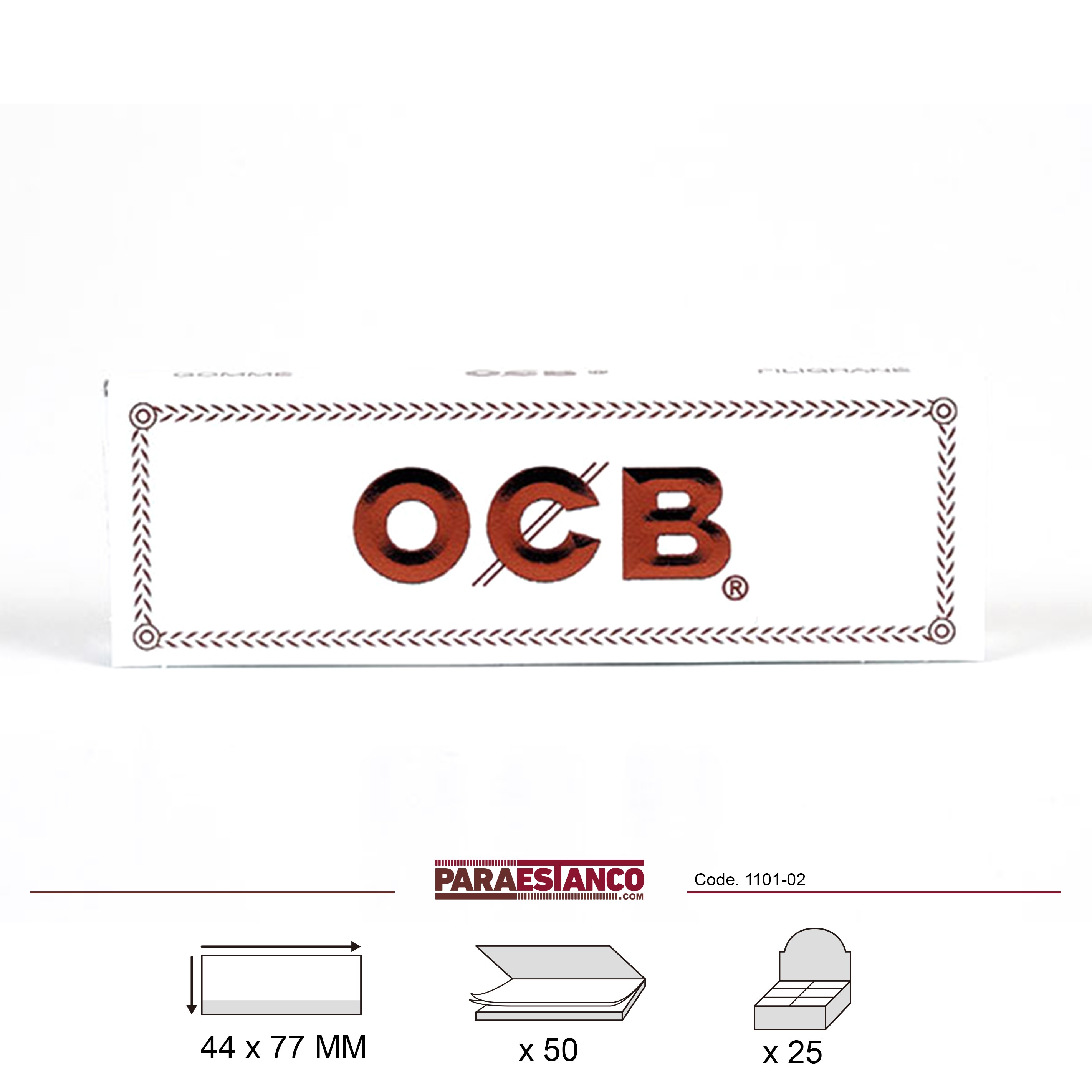 Filtros de cartón OCB Premium de color blanco