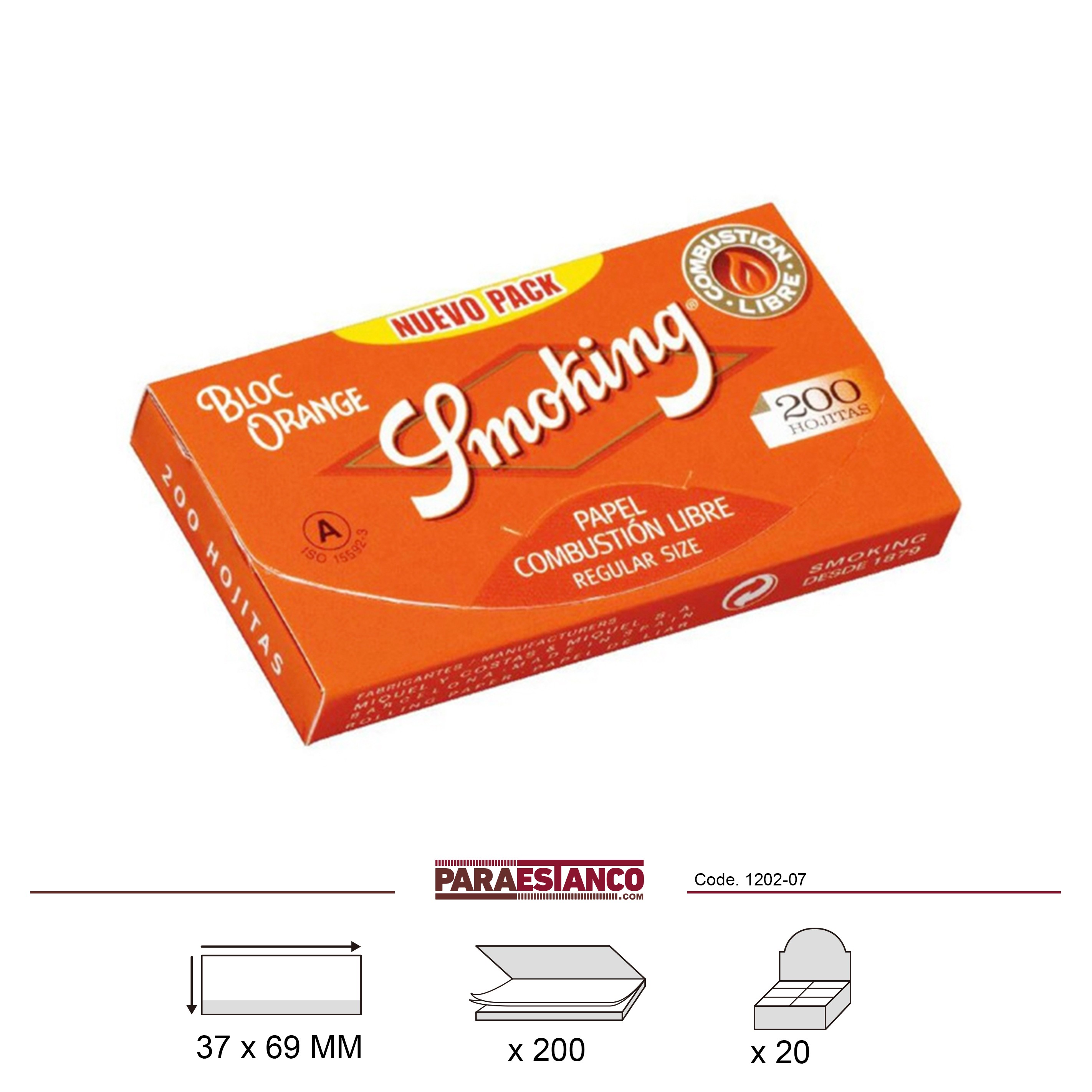 Papel Smoking orange 200