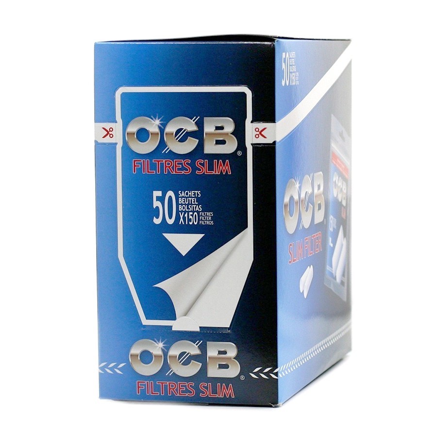 150x Filtros de Algodón para Tabaco de liar OCB Slim (6mm)
