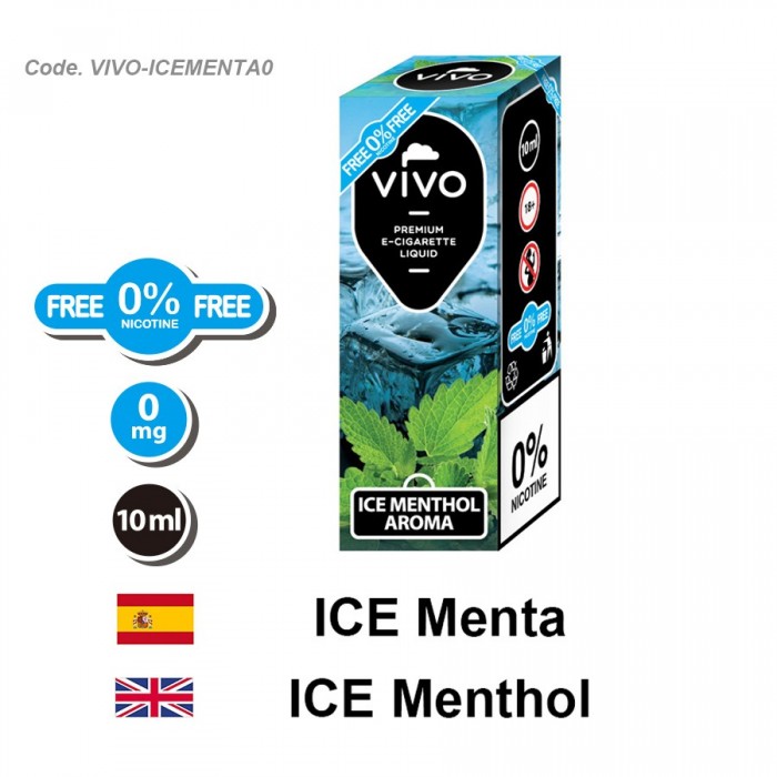 E-Liquido VIVO ICE menta sin nicotina (10ML)
