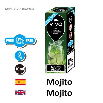 E-Liquido VIVO Mojito sin nicotina (10ml) 1x10