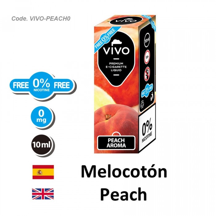 E-Liquido VIVO Melocoton sin nicotina (10ML)