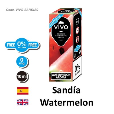 E-Liquido VIVO Sandia sin nicotina (10ml) 1x10
