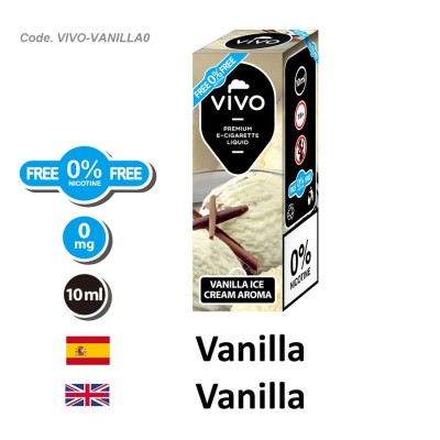 E-Liquido VIVO Vanilla sin nicotina (10ml) 1x10