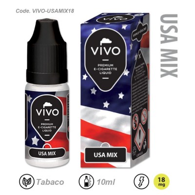 E-Liquido VIVO USA Mix 18MG (10ml) 1x10