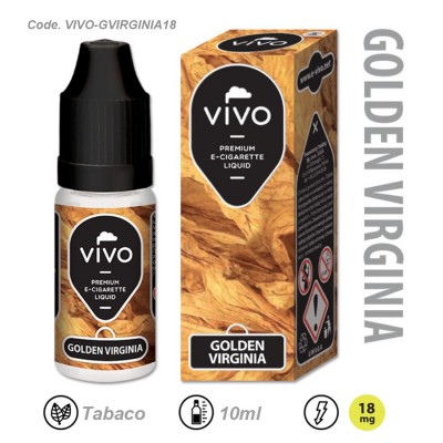 E-Liquido VIVO Golden virginia 18MG (10ml) 1x10