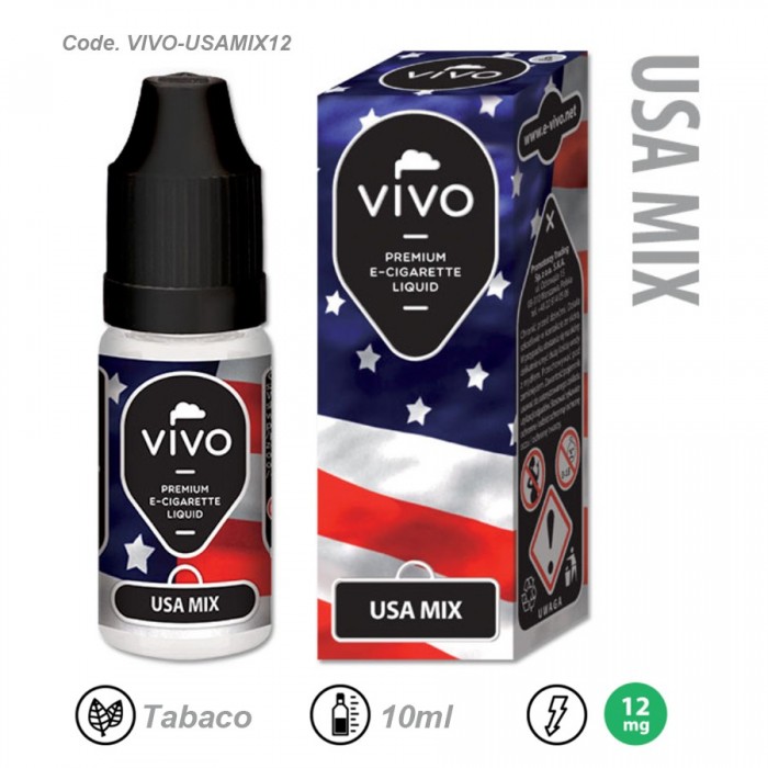 E-Liquido VIVO USA Mix 12MG (10ML)
